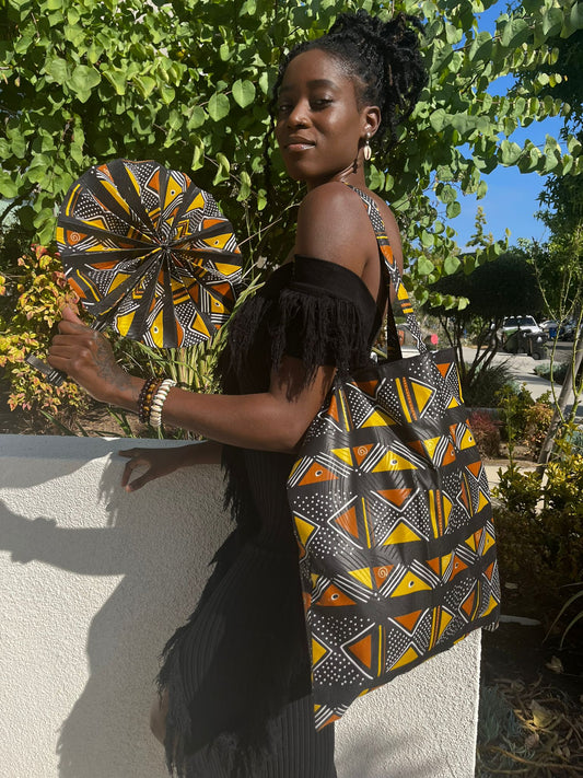 African Sunset Tote and Fan Collection